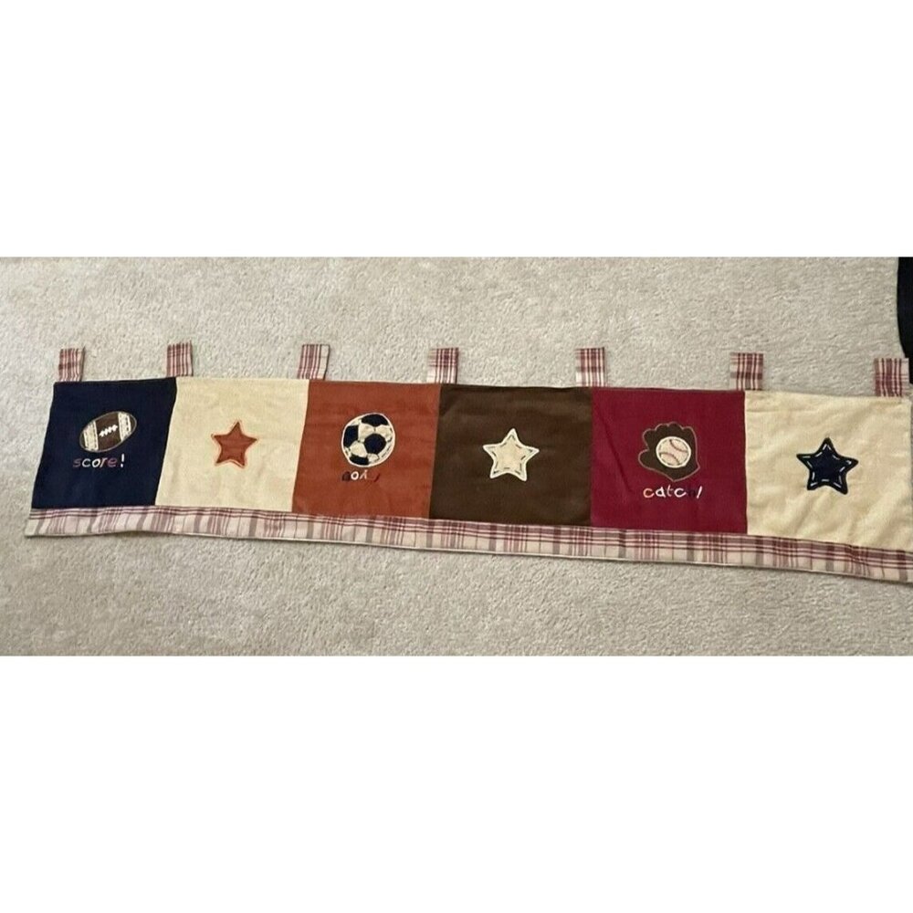 Sports Nursery Valance + Wall Hangings Baby My Little MVP Baseball Football